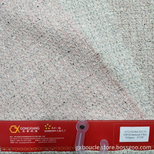 Boucle Fashion Pink design with Dot fabric